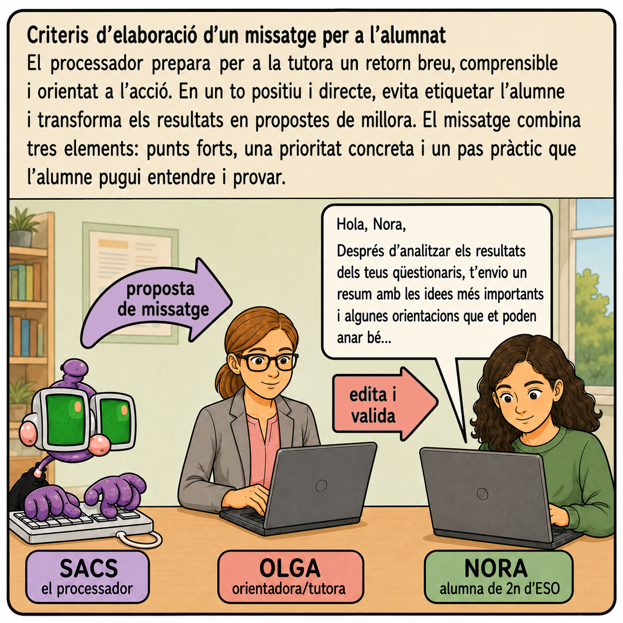 Vinyeta 11 de la guia ràpida per al professorat tutor