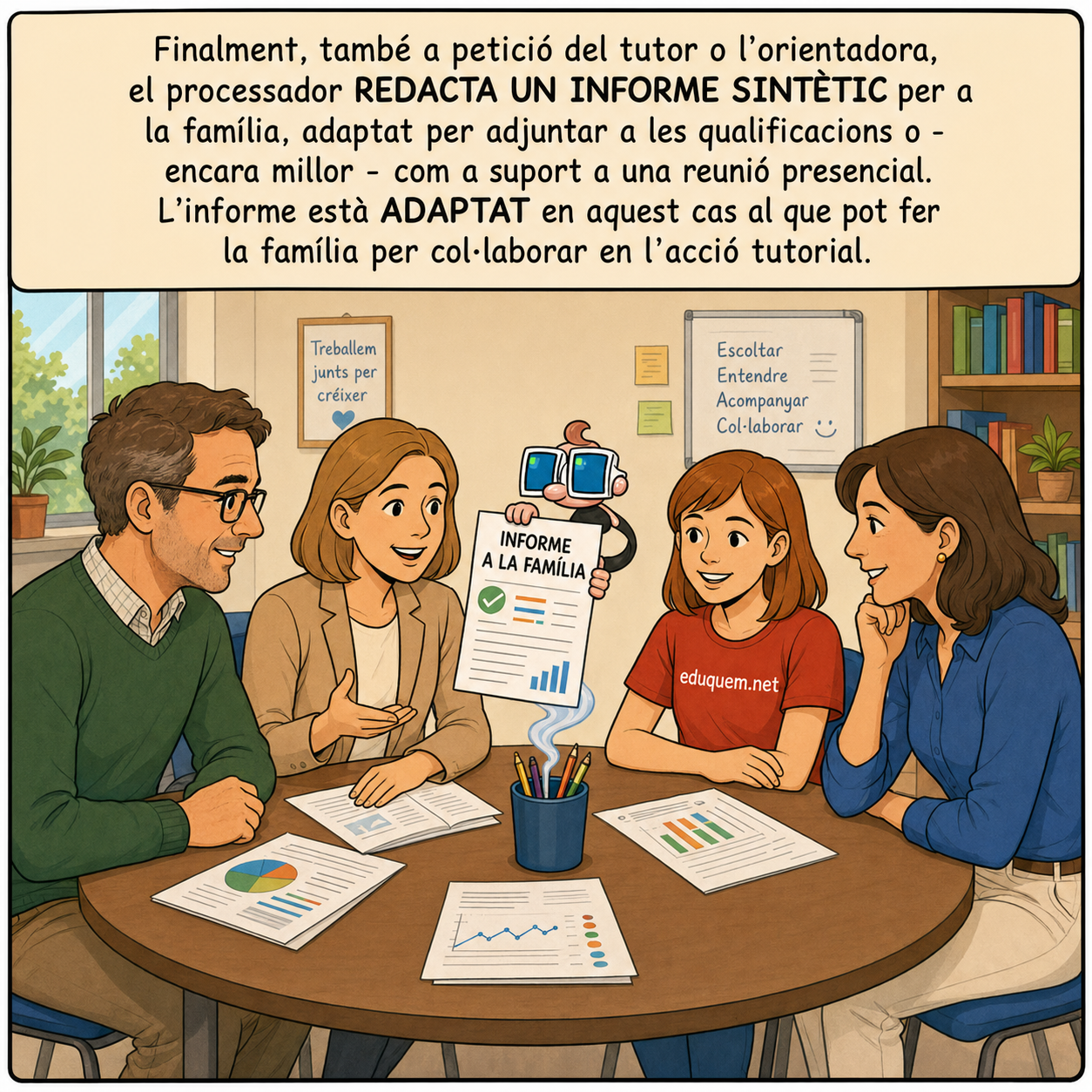 Vinyeta 12 de la guia ràpida per al professorat tutor