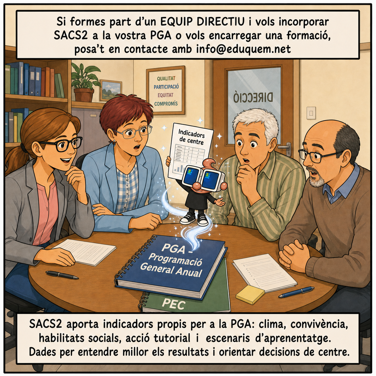 Vinyeta 15 de la guia ràpida per al professorat tutor